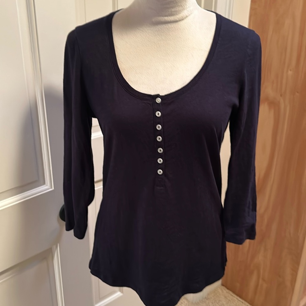 Boden cotton three quarter sleeved tee shirt!